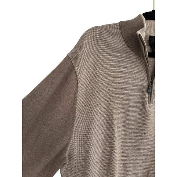 NWT Joseph Jos A Banks 1/4 Zip Pull Over Sweater Cotton & Cashmere Size XL - Picture 3 of 5